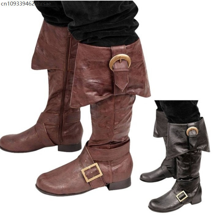 Men'S Shoes For Suits - Medieval Adult Pirate Renaissance Pull On