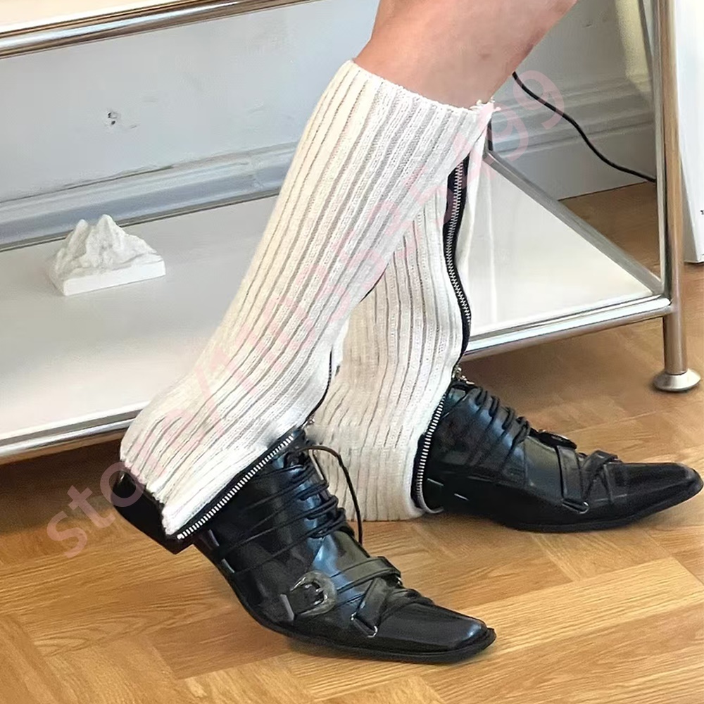 Black Pointed Toe Women's Thic - Men Shoes Loafers ulasan dan harga