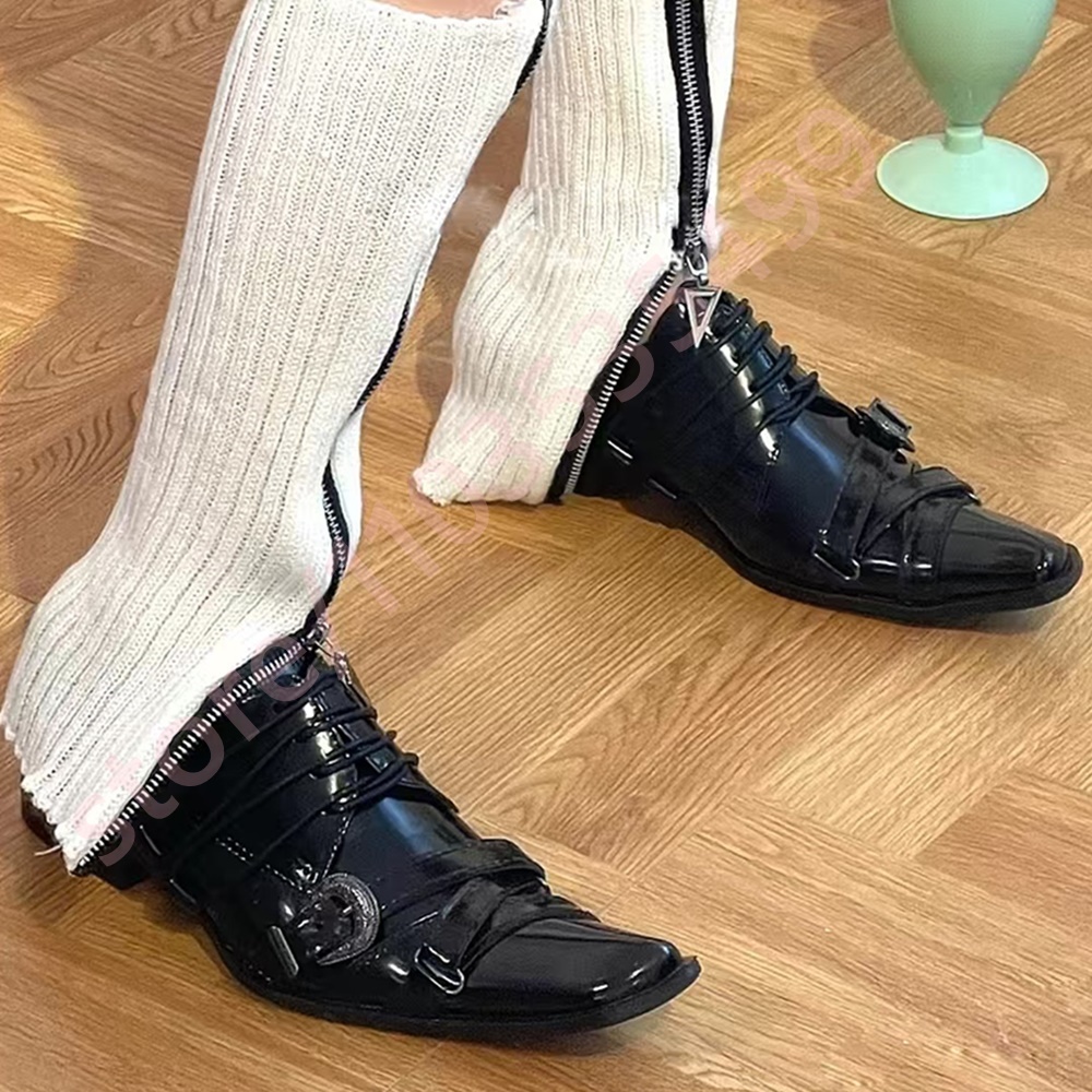 Black Pointed Toe Women's Thic - Men Shoes Loafers ulasan dan harga