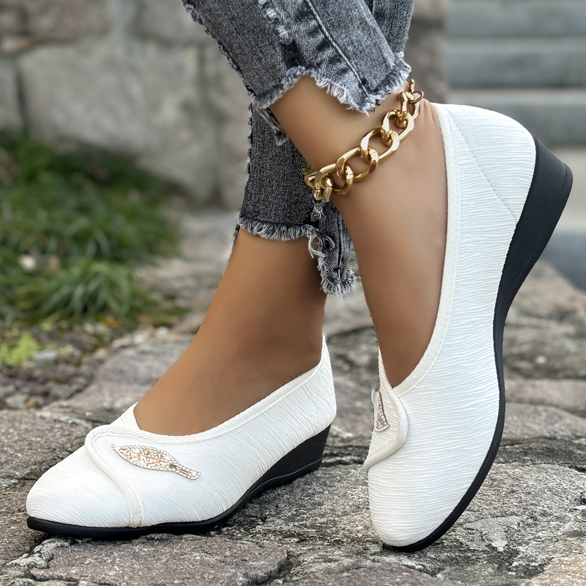 Women's Elegant Rhinestone Fla - Shoes Heels Men ulasan dan harga