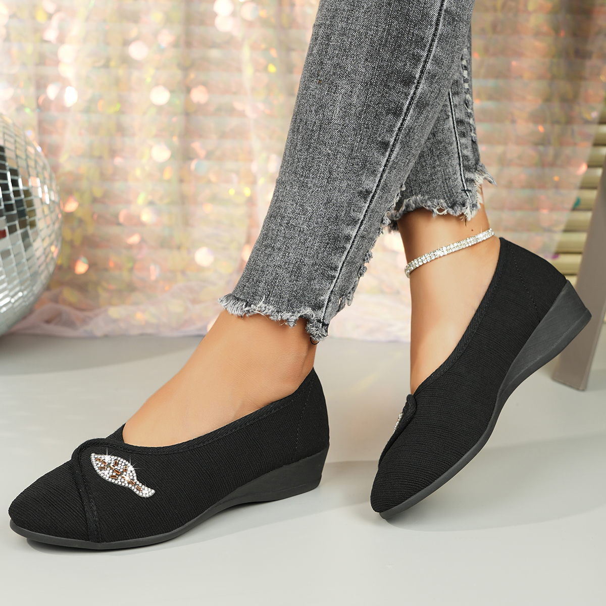 Women's Elegant Rhinestone Fla - Shoes Heels Men ulasan dan harga
