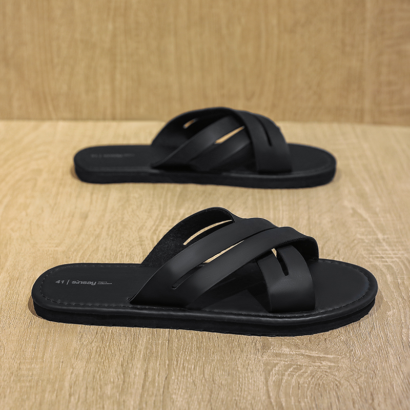 Men's Flat Bottom Sandals Casu - Men'S Shoes For Suits ulasan dan harga