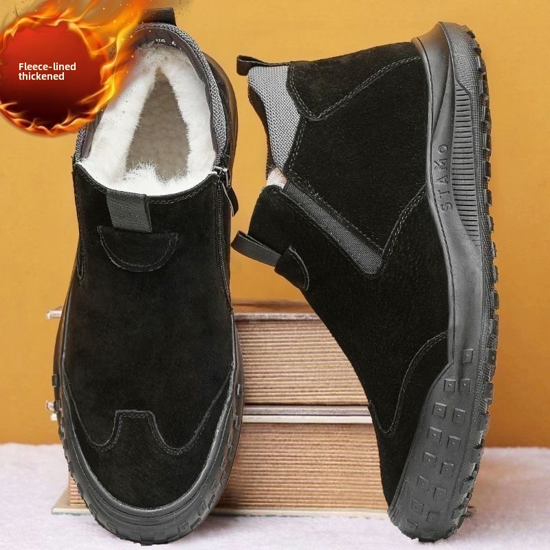 Winter Men's Shoes Plush Warm  - Men Shoes Loafers ulasan dan harga