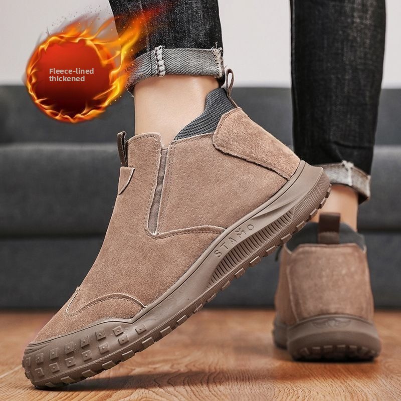 Winter Men's Shoes Plush Warm  - Men Shoes Loafers ulasan dan harga