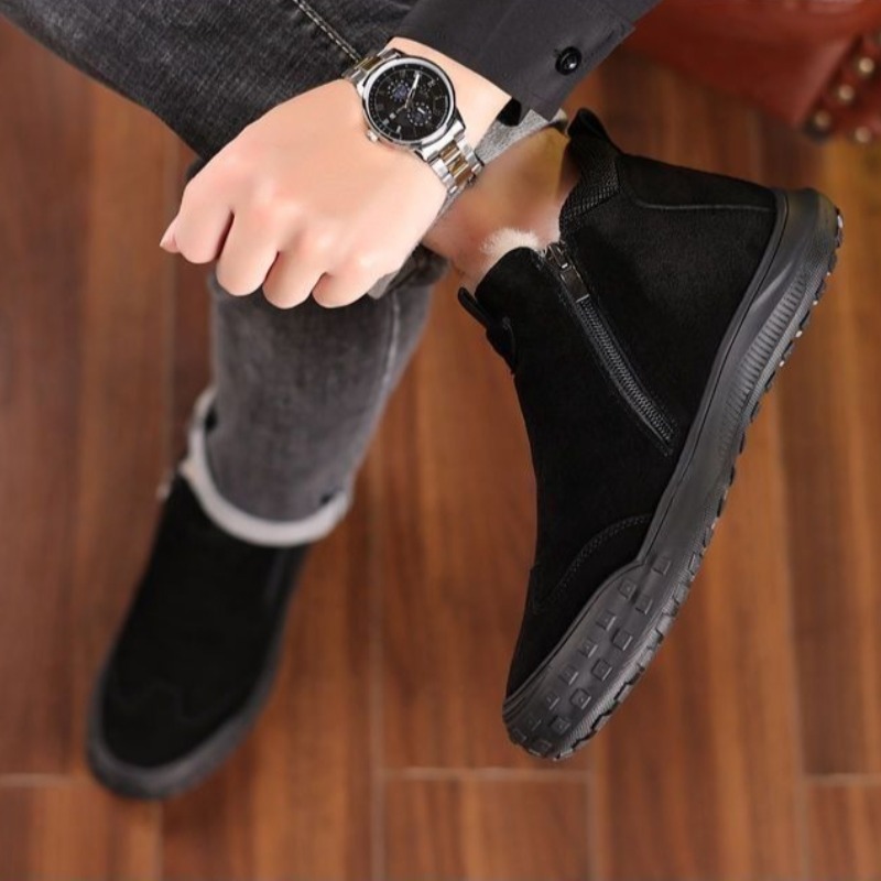 Winter Men's Shoes Plush Warm  - Men Shoes Loafers ulasan dan harga
