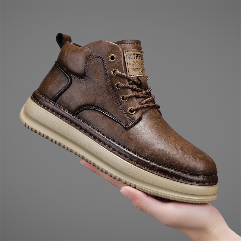 Men's Handmade Retro High-Top  - Men Shoes Everyday ulasan dan harga