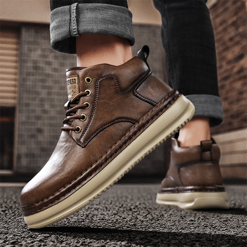 Men's Handmade Retro High-Top  - Men Shoes Everyday ulasan dan harga