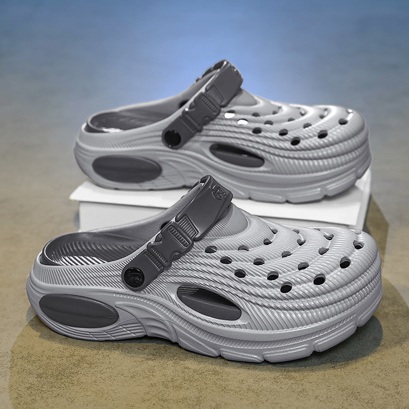Men's 5cm Thick Sole Clogs Sli - Men'S Shoes Daily Use ulasan dan harga