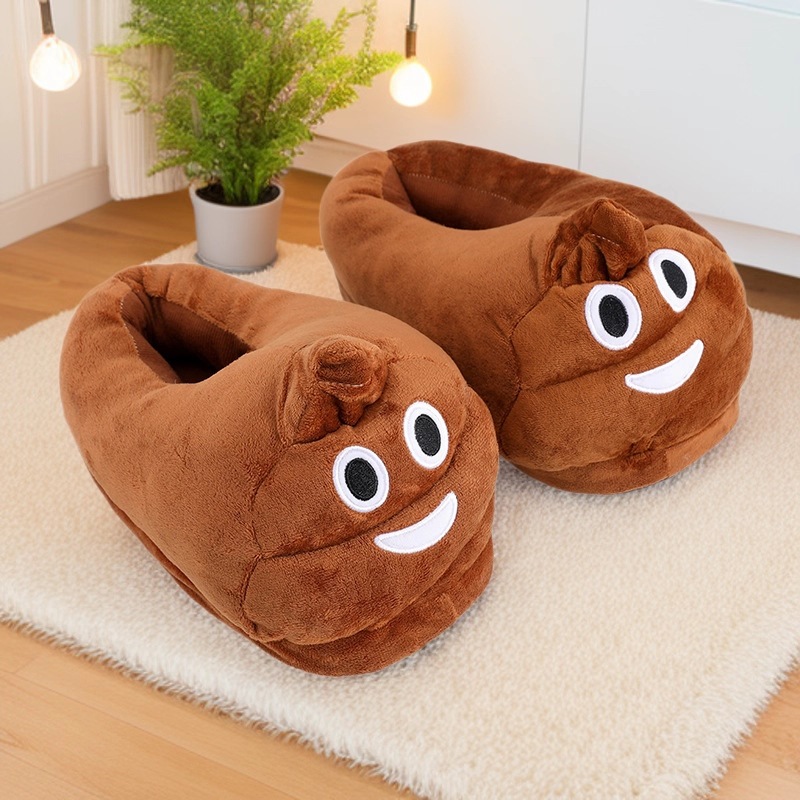 Funny Poop Emoji Plush Slipper - Men Shoes Japan ulasan dan harga