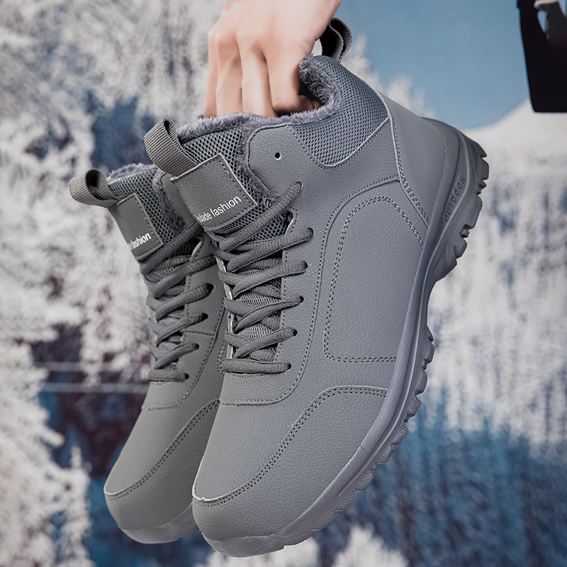Winter Men's Boots Warm Plush  - Men Shoes Everyday ulasan dan harga