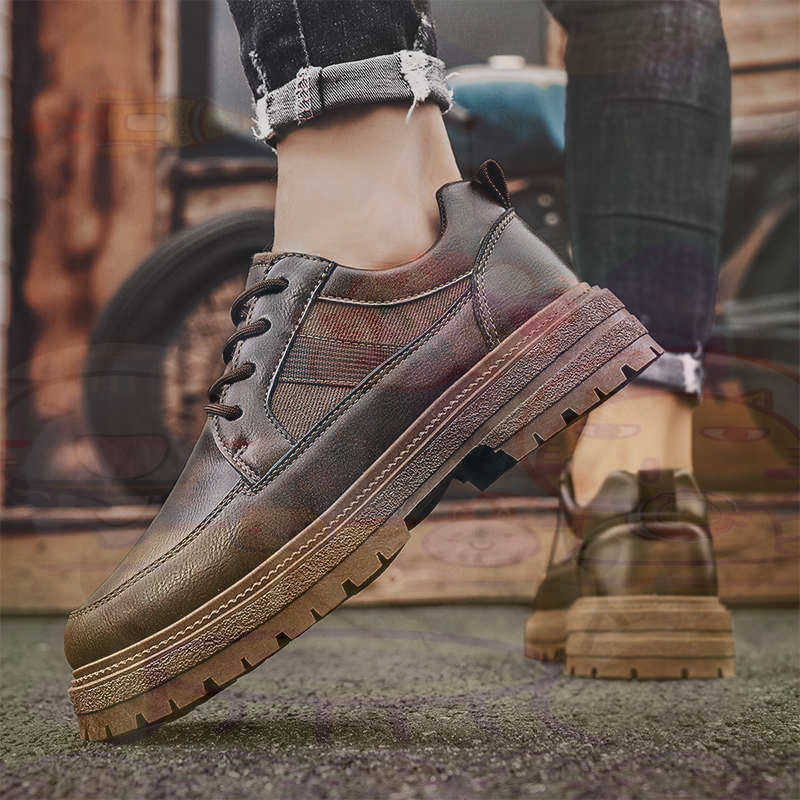 Dark Natural Leather Fashion T - Men Shoes Types Name ulasan dan harga