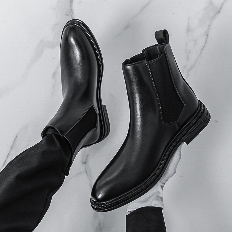British Style Chelsea Men's Bo - Men'S Shoes For Suits ulasan dan harga