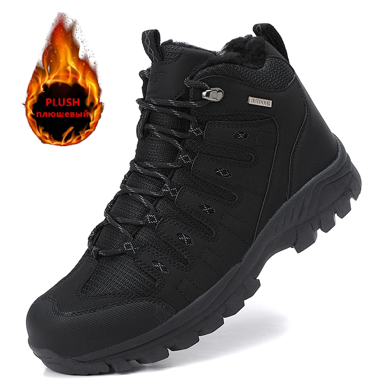 Winter Men's Boots Warm Plush  - Men Shoes Everyday ulasan dan harga