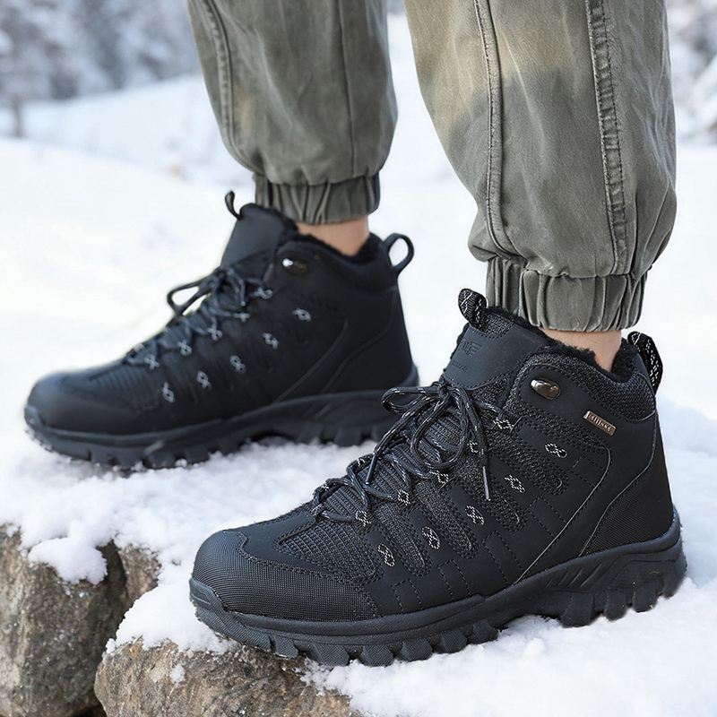 Winter Men's Boots Warm Plush  - Men Shoes Everyday ulasan dan harga