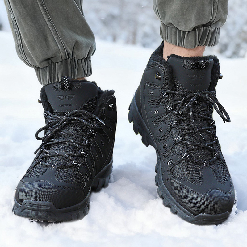 Winter Men's Boots Warm Plush  - Men Shoes Everyday ulasan dan harga