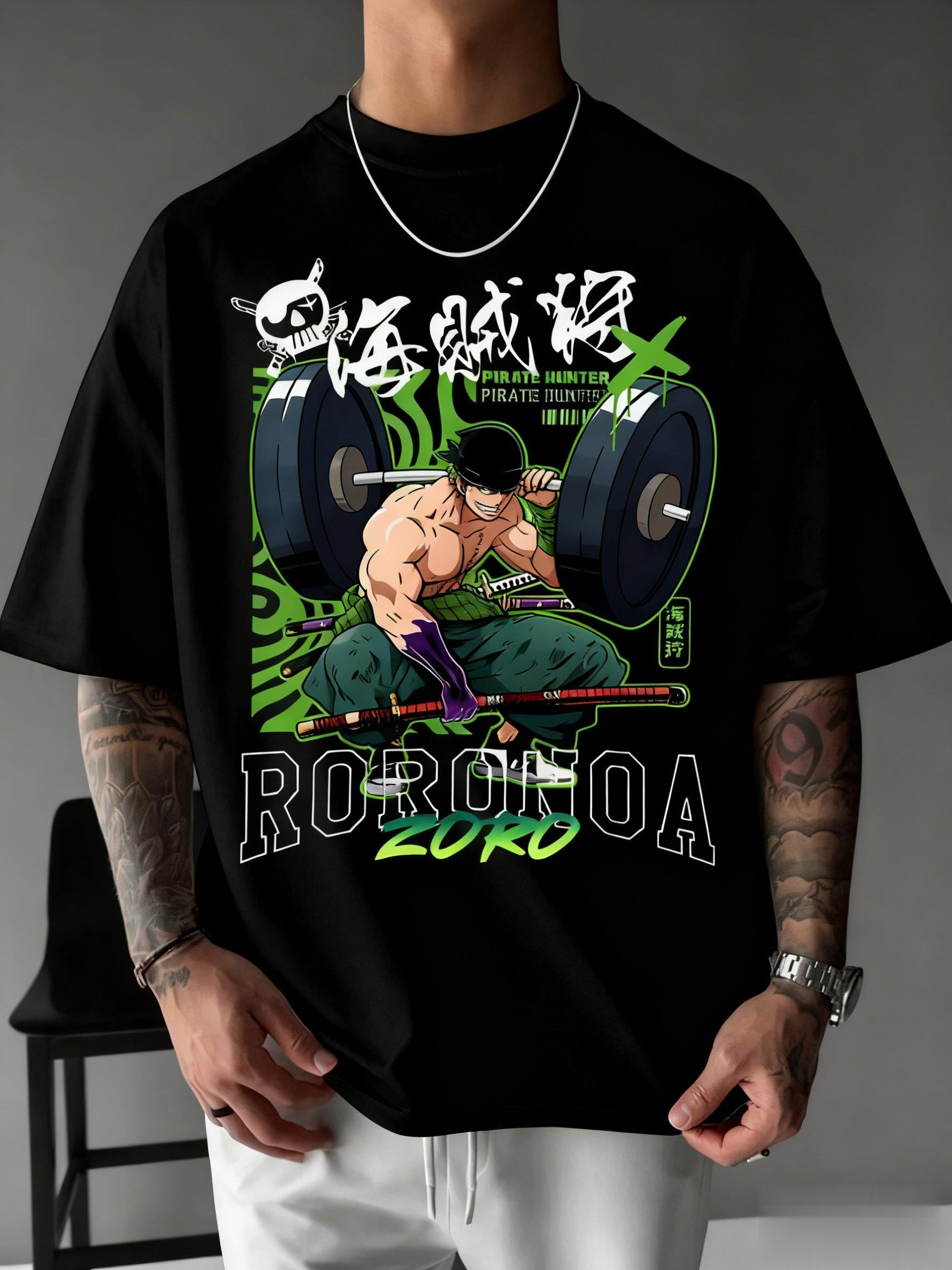 One Piece Zoro Anime Print T S - Men Shoes Japan ulasan dan harga