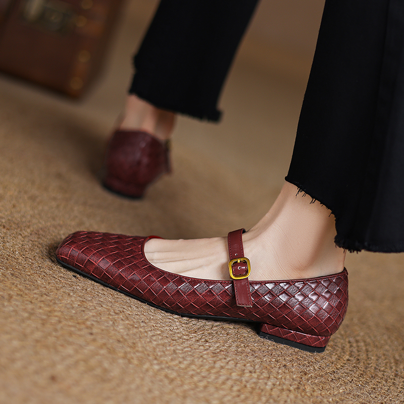 Woven Flat Bottom Mary Jane Wo - Shoes Heels Men ulasan dan harga