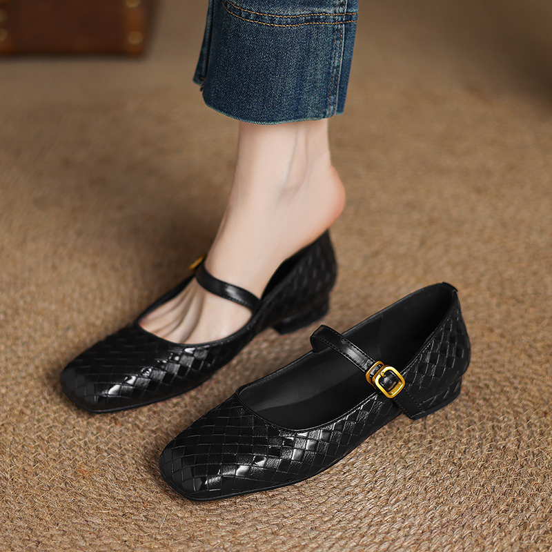 Woven Flat Bottom Mary Jane Wo - Shoes Heels Men ulasan dan harga
