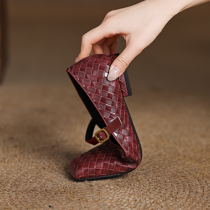 Woven Flat Bottom Mary Jane Wo - Shoes Heels Men ulasan dan harga