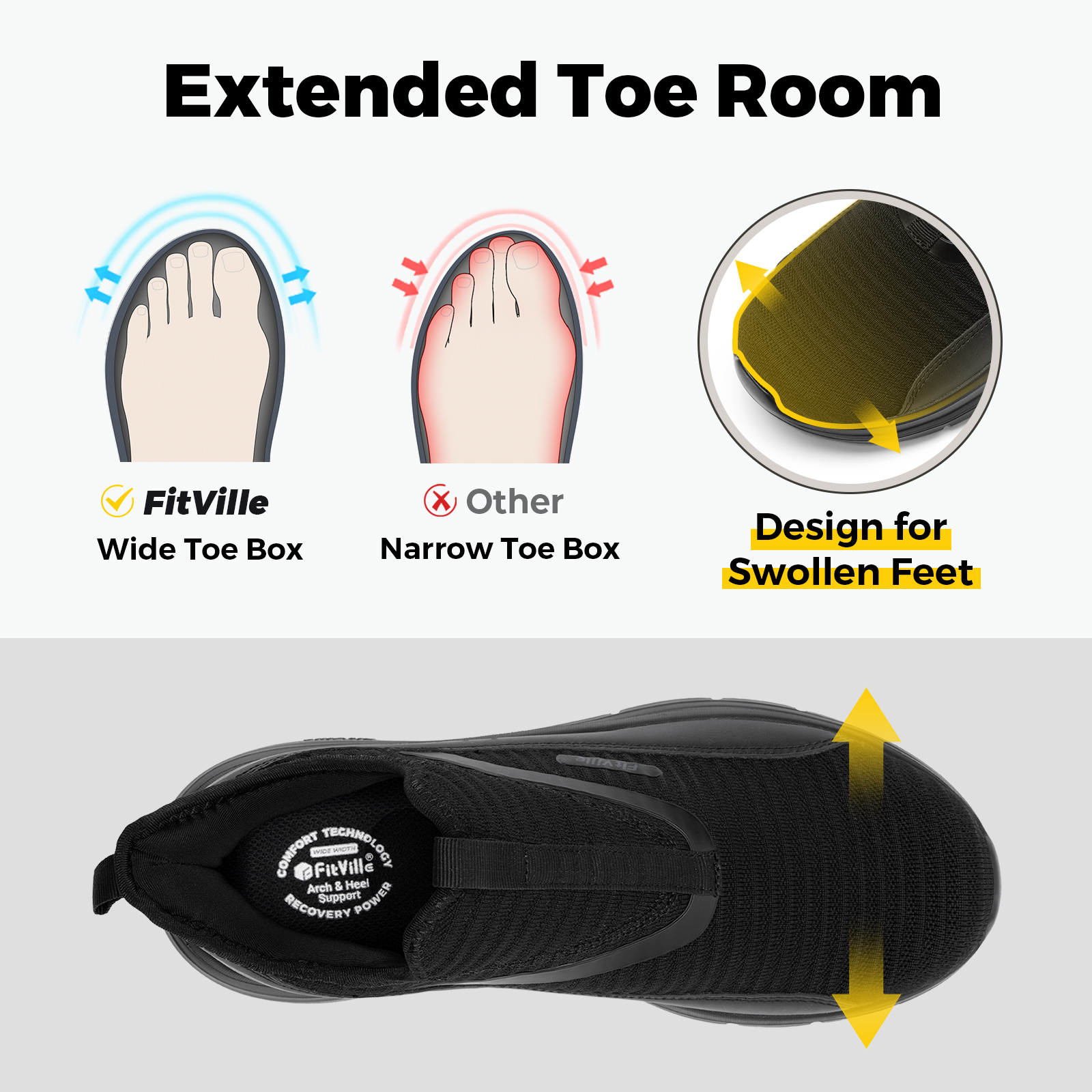 Fitville Wide Men's Shoes Fitn - Men'S Shoes For Gym ulasan dan harga