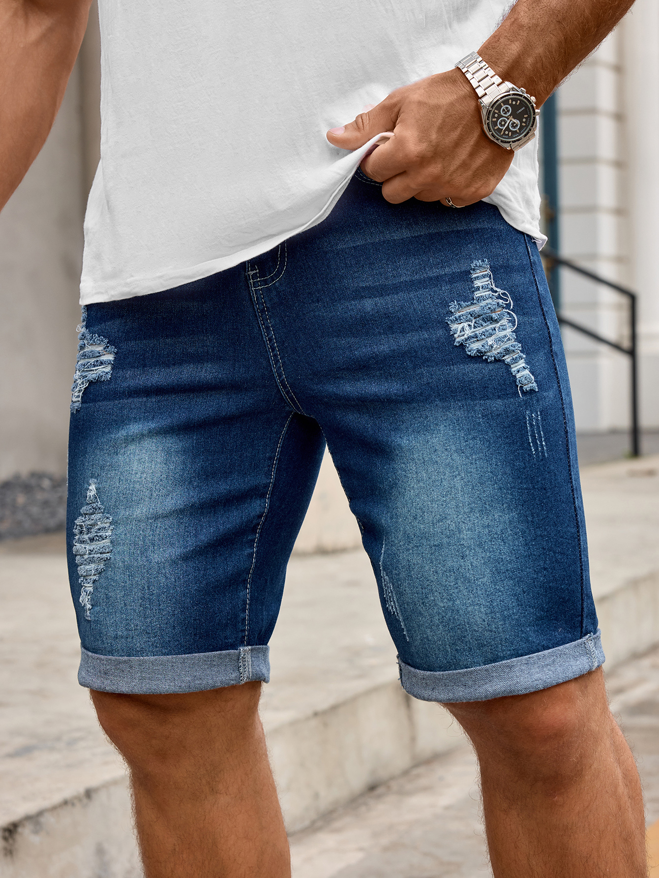 Men Denim Trousers Jeans Short - Men'S Shoes With Jeans ulasan dan harga