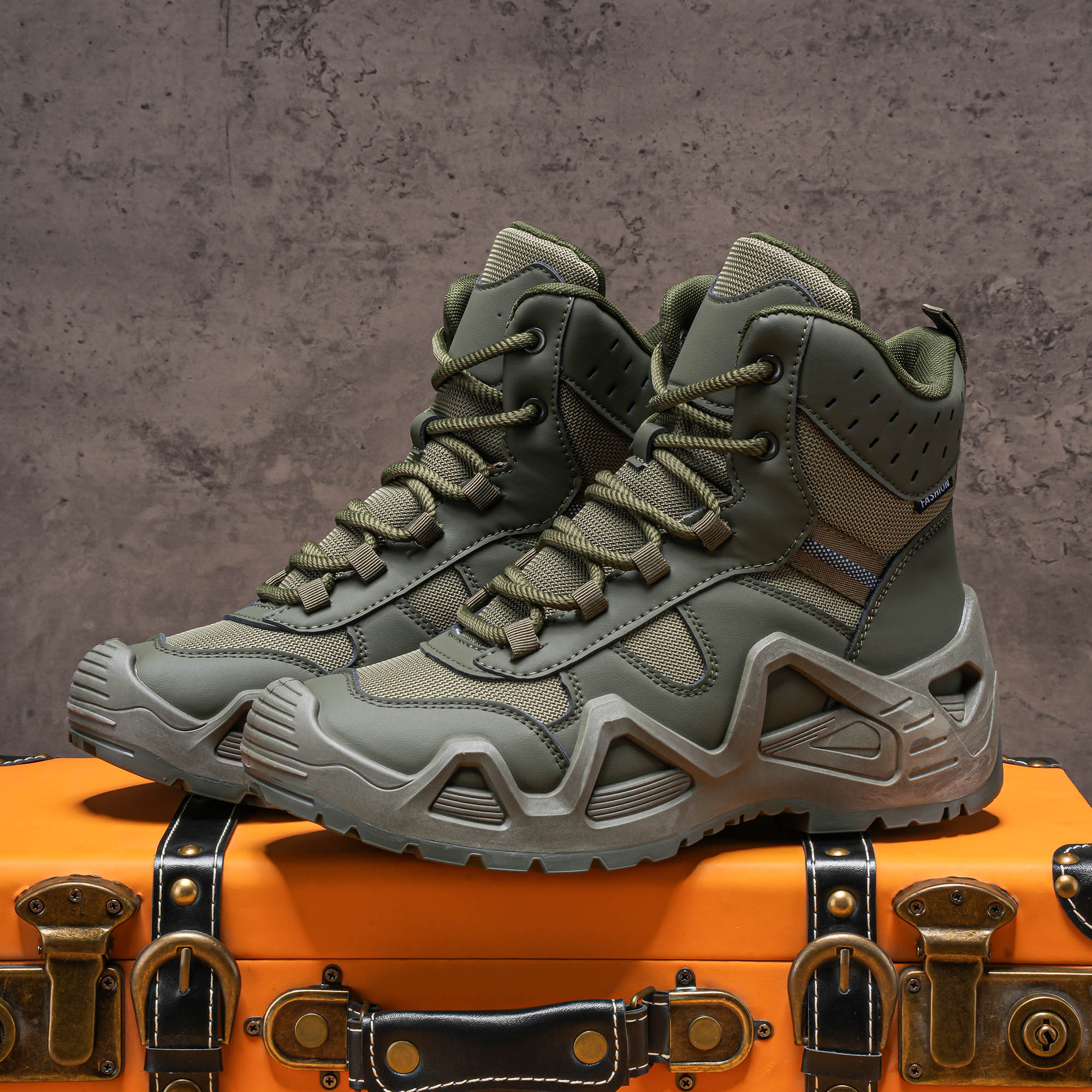 Men's high top boots, hiking b - Men'S Shoes Daily Use ulasan dan harga