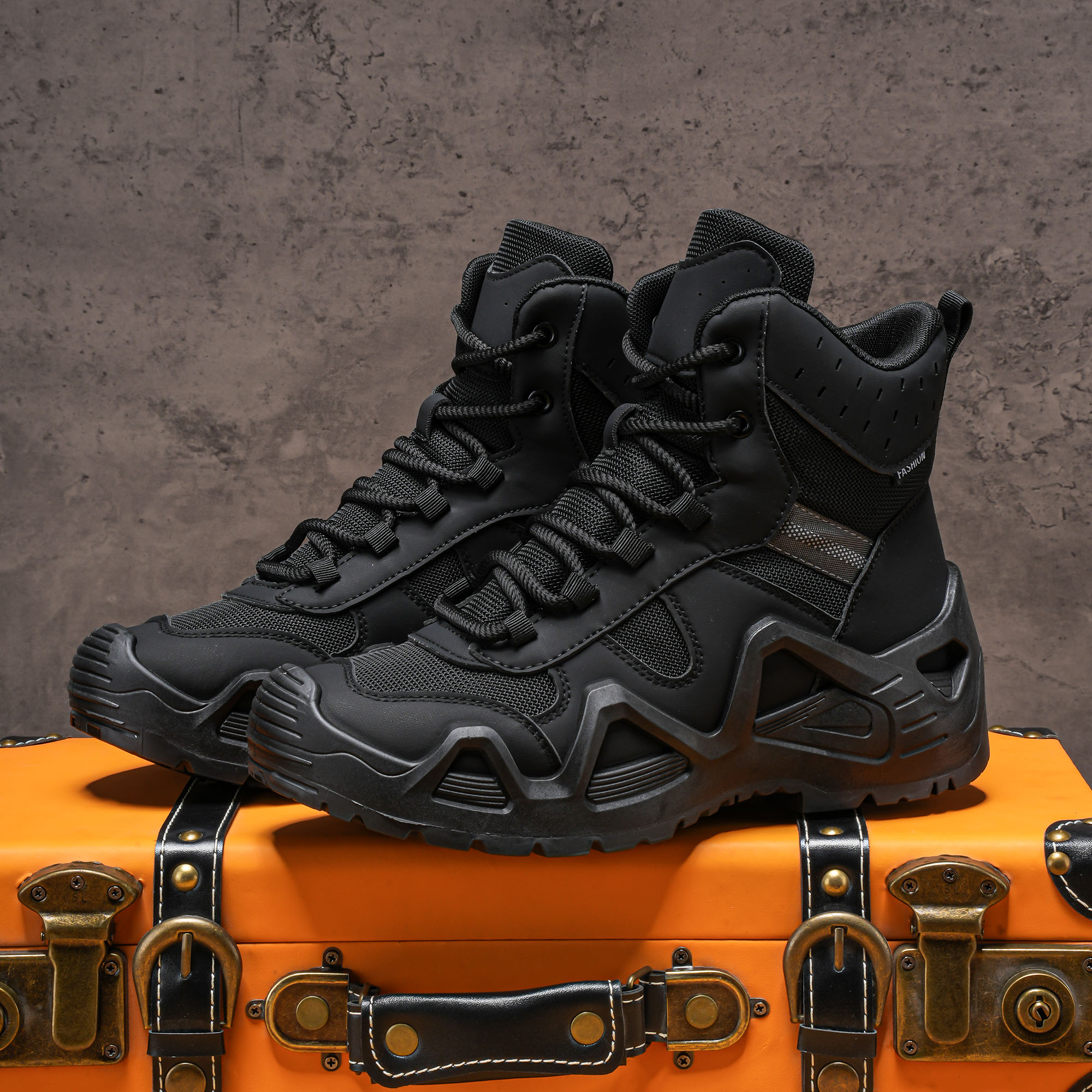 Men's high top boots, hiking b - Men'S Shoes Daily Use ulasan dan harga
