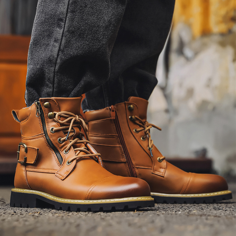 Quality Men Leather Boots Meta - Men'S Shoes For Suits ulasan dan harga