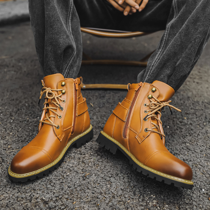 Quality Men Leather Boots Meta - Men'S Shoes For Suits ulasan dan harga