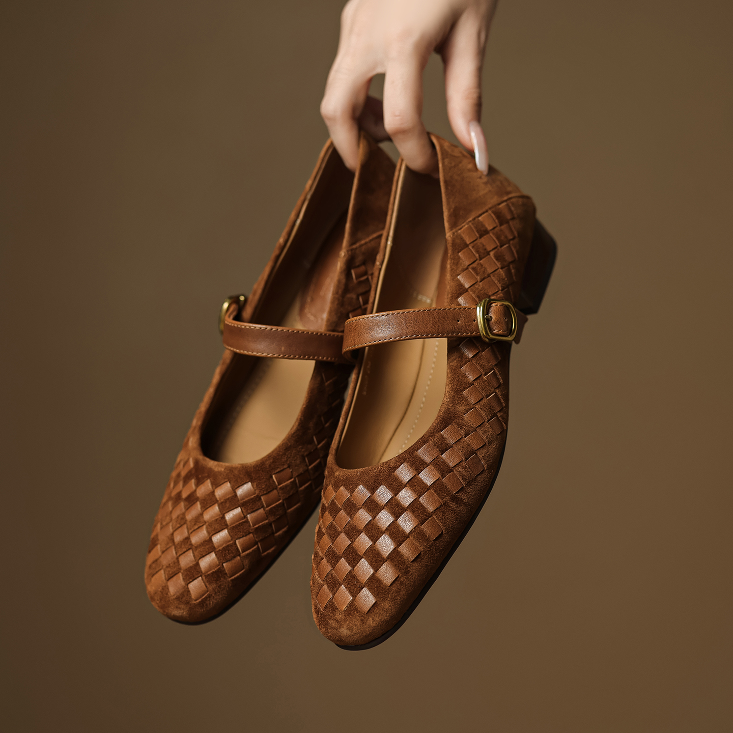 Handmade Genuine Woven Texture - Shoes Heels Men ulasan dan harga