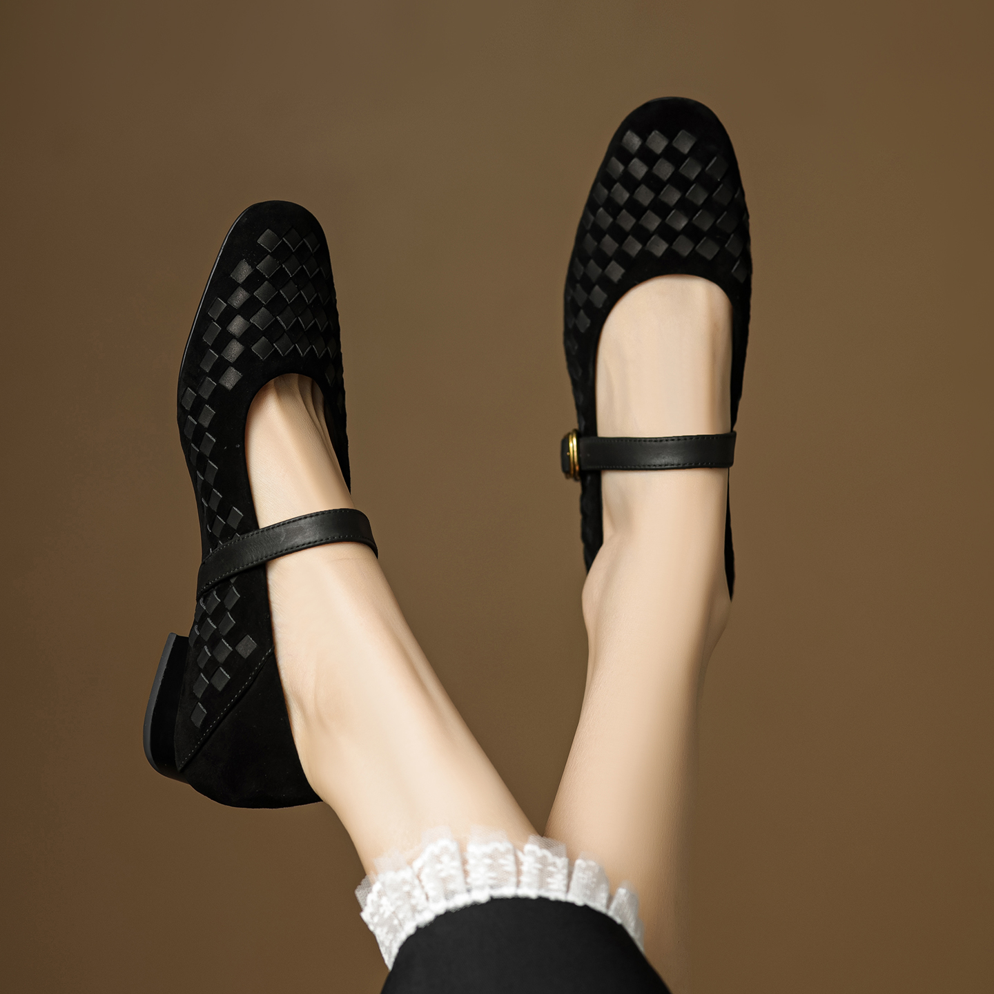 Handmade Genuine Woven Texture - Shoes Heels Men ulasan dan harga