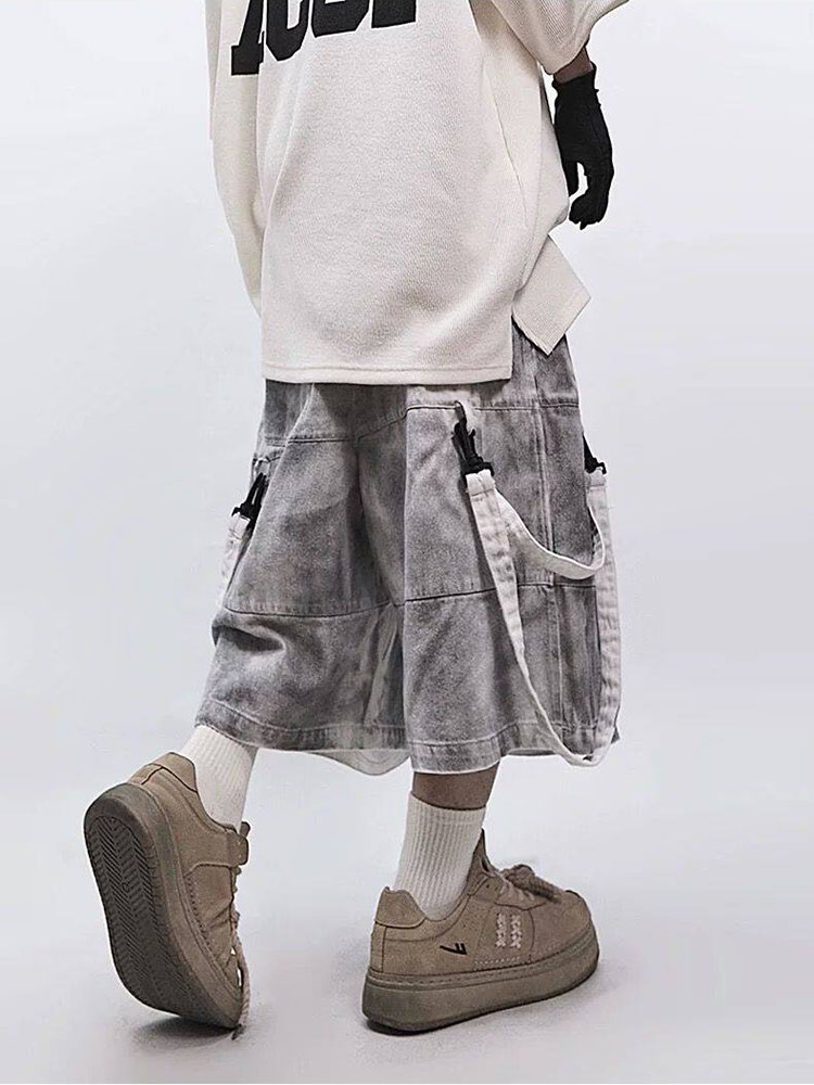 Retro Hip-hop Men's Ripped Jea - Men'S Shoes With Jeans ulasan dan harga